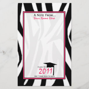 Impressão da zebra & artigos de papelaria
