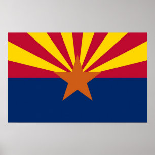 Impressão das canvas com a bandeira da arizona,