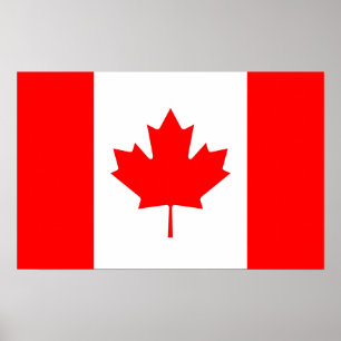 Impressão das canvas com a bandeira de Canadá