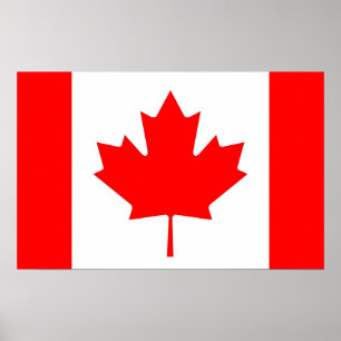 Impressão das canvas com a bandeira de Canadá