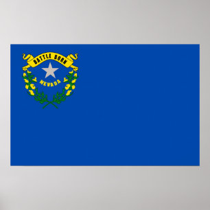 Impressão das canvas com a bandeira de Nevada, EU