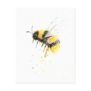 Impressão das canvas da abelha do mel da aguarela