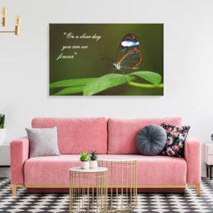 "Impressão das canvas da borboleta de Glasswing de