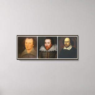 Impressão das canvas da colagem de Shakespeare
