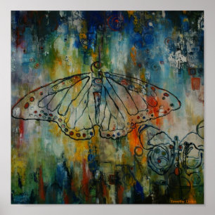 Impressão das canvas da papá & da borboleta de I