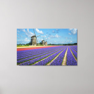 Impressão das canvas das flores e dos moinhos de