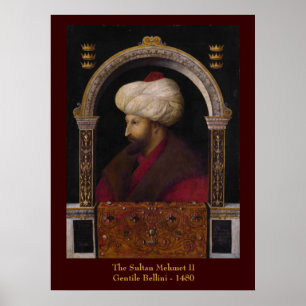 Impressão das canvas de Mehmet II da sultão
