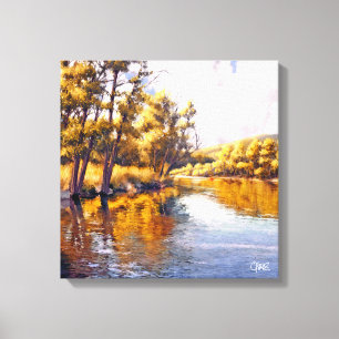 Impressão das canvas de pintura do cenário do ri