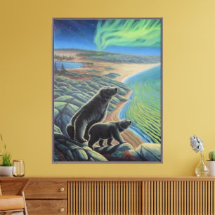 Impressão das canvas de pintura do urso polar