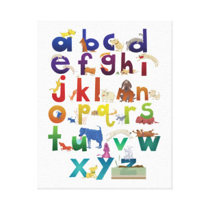 Impressão das canvas do alfabeto do cão