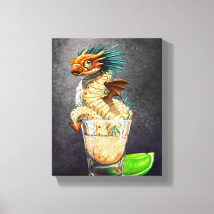 Impressão das canvas do dragão 8x10 do Tequila