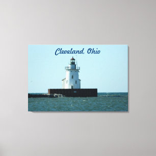 Impressão das canvas do farol de Cleveland, OH
