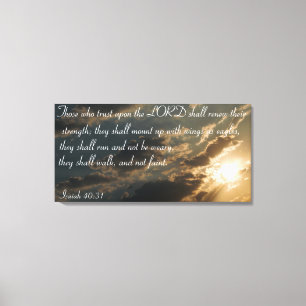Impressão das canvas do verso da bíblia do 40:31