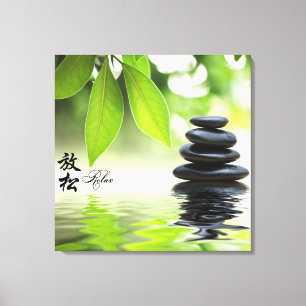 Impressão das canvas do zen com caráteres chines