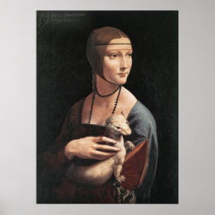 Impressão das canvas - senhora com um arminho