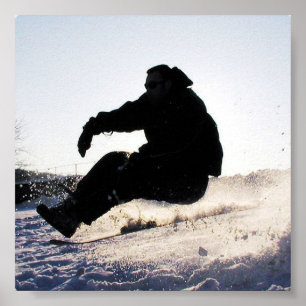 Impressão das imagens da snowboarding