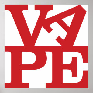 Impressão das letras de Vape