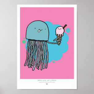 Impressão das medusa e do sorvete A4 (FUNDO