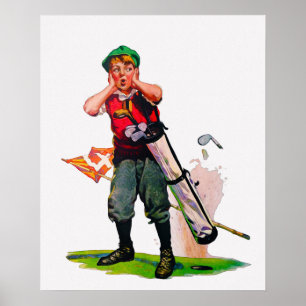 impressão de 1925 Golf Watercolor