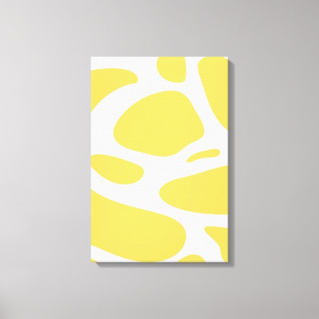 Impressão de abstrato amarelo branco (Frente)