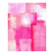impressão de Abstrato cor-de-rosa 'Atrasado'