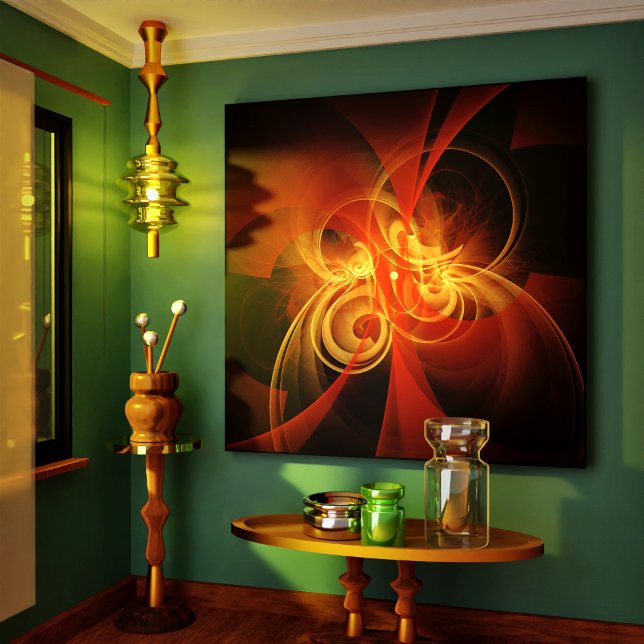 Impressão de Abstrato de Arte da Manhã (Morning Magic Abstract Art Wrapped Canvas Print)