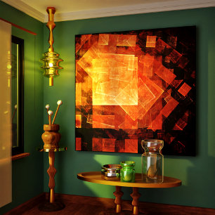 Impressão de Abstrato de Arte Leve da Janela