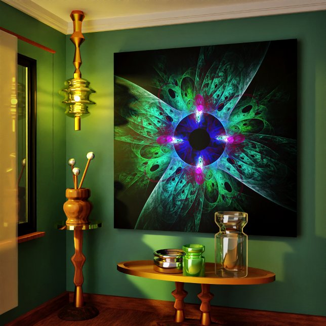 Impressão de Abstrato de Ocultação (The Eye Abstract Art Wrapped Canvas Print)