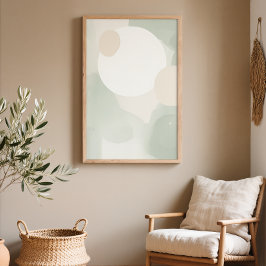 Impressão de Abstrato de parede mínima japonês