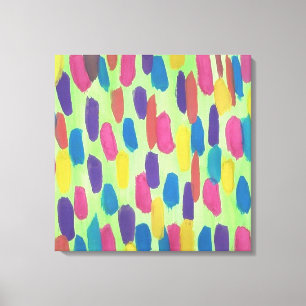 Impressão de Abstrato do Sprint Green Brushstrokes