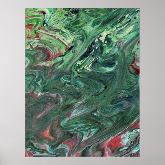 Impressão de Abstrato verde em malha Katmandu 3 (Frente)