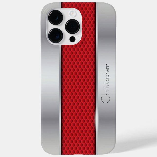 Impressão de aço inoxidável com prata vermelha de  (Verso)