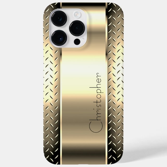 Impressão de aço inoxidável Dourado de titânio (Verso)