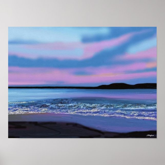 Impressão de água de cristal azul (Frente)