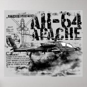 Impressão de AH-64 Apache
