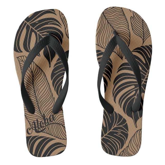 Impressão de Aloha - chinelos (Pé da cama)