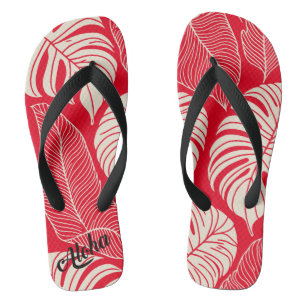 Impressão de Aloha - chinelos