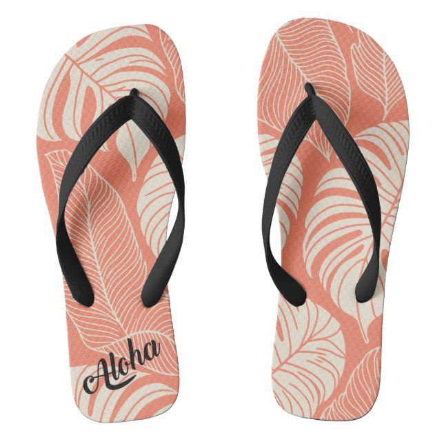 Impressão de Aloha - chinelos (Pé da cama)