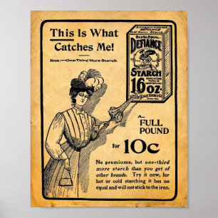 Impressão de Amido de Lavagem de Defiança de Vinta