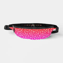 Impressão de Animal Leopardo Preto Rosa Feminino M