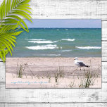 Impressão de Aquarelas de Praia de Seagull<br><div class="desc">Linda gaivota de aquarela na praia</div>
