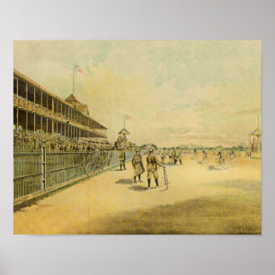 Impressão de Arrasto de Bicicleta Vintage 1893
