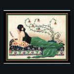 Impressão de Art Deco "Girl With Mirror" - 16x20<br><div class="desc">Vinte e poucos anos, Art Deco, Impressão de Chilton Longley "Girl With Mirror" - 16x20</div>
