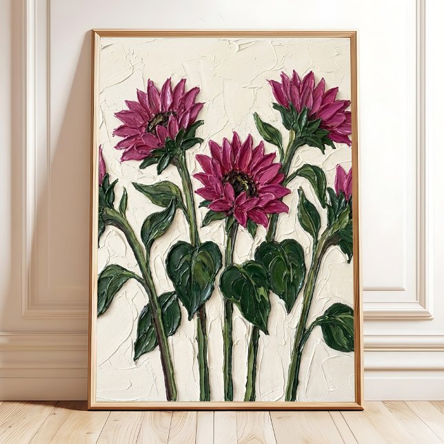 Impressão de Arte Abstrata de Girassol Magenta em  (Criador carregado)