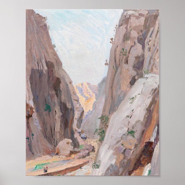 Impressão de Arte Abstrata Neutra de Canyon de Mon (Frente)