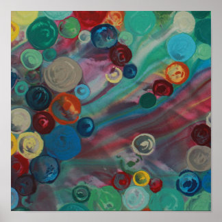 impressão de arte abstrato colorida