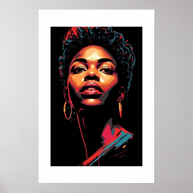 Impressão de Arte Africana (Frente)