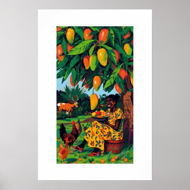 Impressão de Arte Africana (Frente)