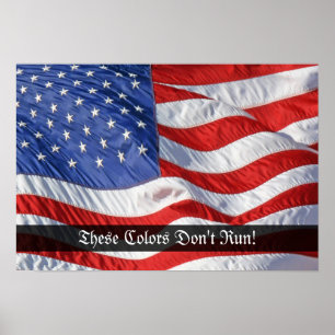 Impressão de Arte Americana de Bandeira Patrióti