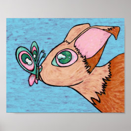 Impressão de Arte, Amigo Borboleta Curioso